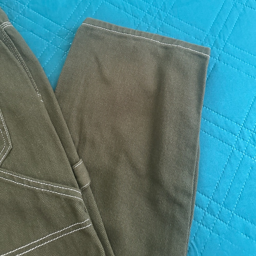 Women's Straight Leg Pants in Khaki Green - Picture 6 of 9